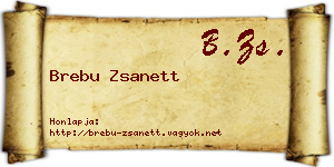Brebu Zsanett névjegykártya